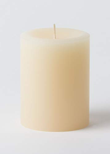 Mister Candle - Dripless 3" inch Diameter Assorted Wedding & Home Decoration Pillar Candles - Premium Wax Set (Ivory)