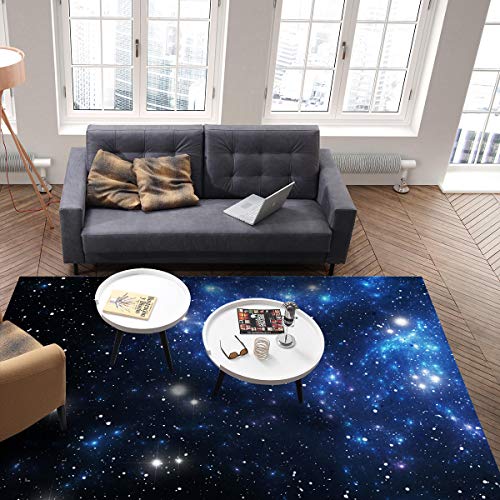 Constellation Large Area Rugs 5' x 7', Throw Carpet Floor Cover Nursery Rugs For Kids, Outer Space Star Nebula Astral Cluster Astronomy Theme Galaxy Mystery Modern Kitchen Mat Rugs For Bedroom