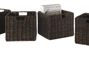 Winsome Granville, 4 Small Baskets, Chocolate