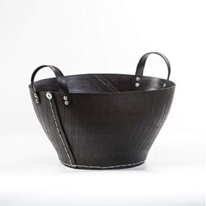 infora classic recycled rubber basket, for wood logs, shoes or blankets