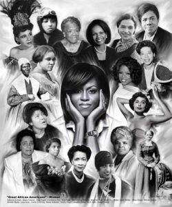 great african american women by wishum gregory, obama rice parks winfrey (20×24)