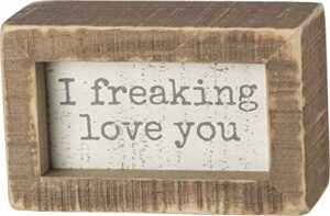 primitives by kathy i freaking love you inset home décor sign