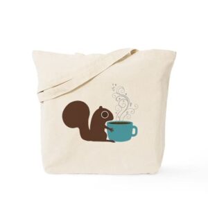 cafepress coffee squirrel tote-bag natural canvas tote-bag,shopping-bag