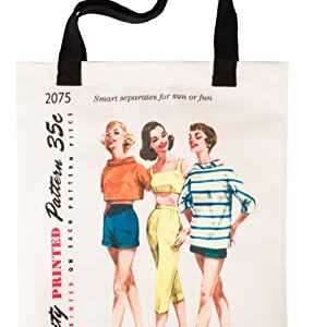 Simplicity Vintage Fashion 1950's ''Sun or Fun'' Shoulder Tote Bag, 12.75'' x 16''