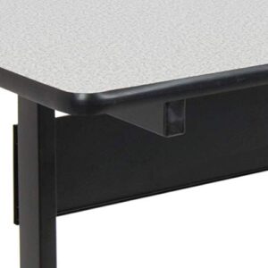 Calico Designs Adapta Height Adjustable Office Desk, All-Purpose Utility Table, Sit to Stand up Home Computer Desk, 23" - 32" in Powder Coated Black Frame and 1" Thick Grey Top, 36 Inch