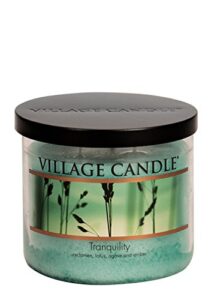village candle tranquility 17 oz glass bowl scented candle, medium
