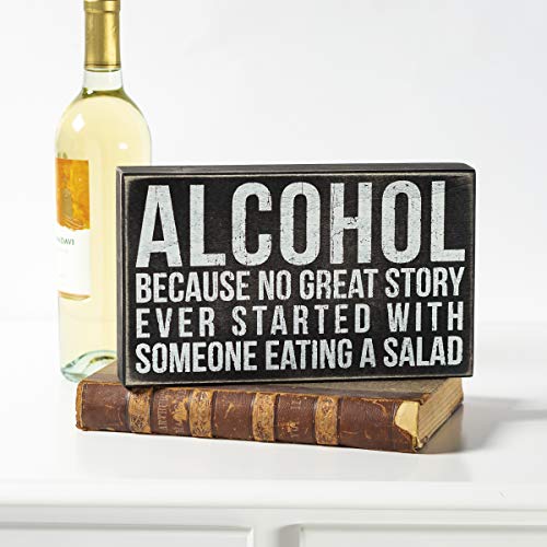 Primitives by Kathy 19416 Classic Box Sign, 10 x 6-Inches, Alcohol