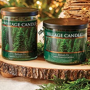 Village Candle Balsam Fir Large Tumbler Scented Candle, 19 oz, Green