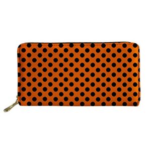 orange black women clutch evening bag cute polka dot handbag simple classy purse