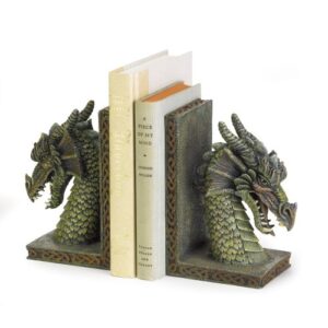 gifts & decor 37978 fierce dragon bookends, multicolor
