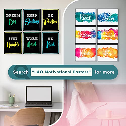 L&O Goods Motivational Posters | Set Of 10 Inspirational Wall Decor | 8.5x11 inches | Home Decor