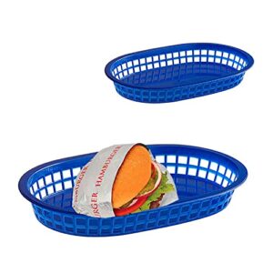 plastic royal blue basket 10.5x7x1, 36 ct.