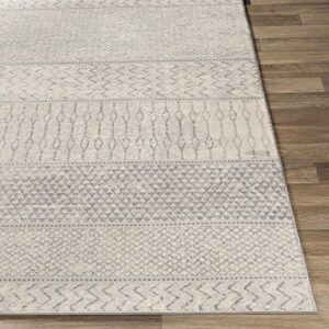 Artistic Weavers Hana Modern Moroccan Area Rug,6'7" x 9'6",Silver Grey