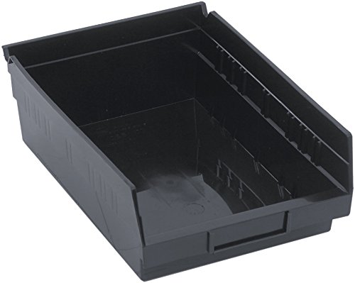 Quantum Storage Systems QSB107BK Economy Shelf Bin, 11-5/8" Length x 8-3/8" Width x 4" Height, Black, Pack of 20