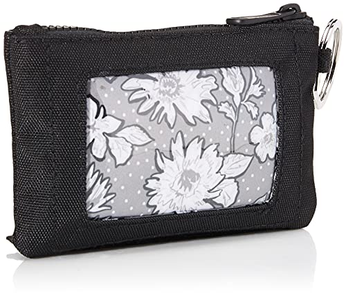 Vera Bradley Women's Recycled Lighten Up Reactive Zip ID Case Wallet, Black, One Size