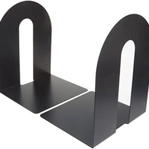 Officemate Heavy Duty 10" Bookends, Non-Skid Base, Black, Pair (93142)