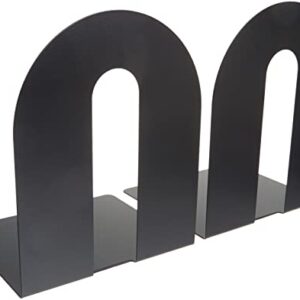 Officemate Heavy Duty 10" Bookends, Non-Skid Base, Black, Pair (93142)