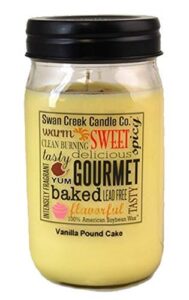 swan creek candle co. 12 ounce kitchen pantry jar (vanilla pound cake)