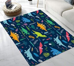 area rug cute dinosaur area rug for living room bedroom playing room 5’x6′