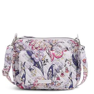 vera bradley women’s cotton carson mini shoulder bag crossbody purse, hummingbird park, one size