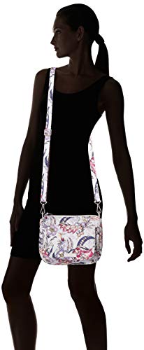 Vera Bradley Women's Cotton Carson Mini Shoulder Bag Crossbody Purse, Hummingbird Park, One Size