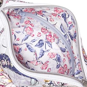 Vera Bradley Women's Cotton Carson Mini Shoulder Bag Crossbody Purse, Hummingbird Park, One Size