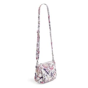 Vera Bradley Women's Cotton Carson Mini Shoulder Bag Crossbody Purse, Hummingbird Park, One Size