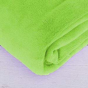 Threadart Super Soft Ultra Plush Fleece Throw Blankets 50"x60" | Fuzzy Soft Cozy Microfiber| Lime Green