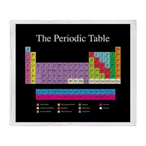cafepress periodic table (dark) throw blanket super soft fleece plush throw blanket, 60″x50″