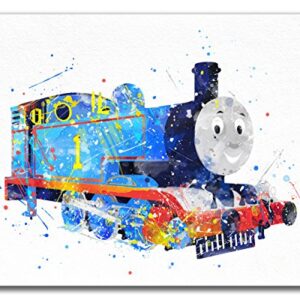 Thomas and Friends Watercolor Train Prints - Set of 3 (8 inches x 10 inches) Wall Art Decor Photos - Thomas the Tank - Percy the Small Engine