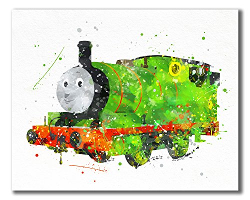 Thomas and Friends Watercolor Train Prints - Set of 3 (8 inches x 10 inches) Wall Art Decor Photos - Thomas the Tank - Percy the Small Engine