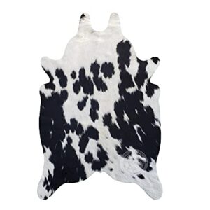 Genuine Mini Cowhide Rug Black and White 24 x 35 inches 90 x 60 cm