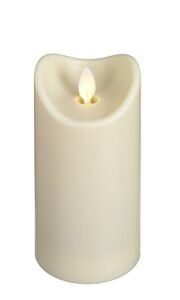 ivory led 6 inch water resistant resin pillar candle
