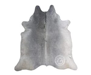 genuine grey cowhide rug 6 x 6-7 ft. 180 x 210 cm