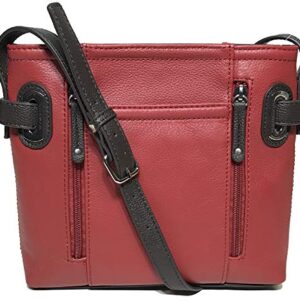 Tignanello Perfect Pockets Large Function Cross Body, Rouge/Brown