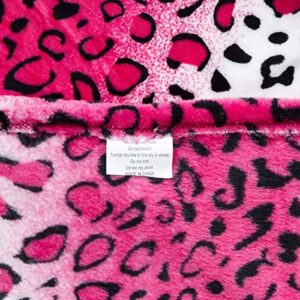 Home Must Haves Safari Animal Print All Season Extra Soft Warm Cozy Sofa Couch Throw Premium Bed Blanket (King, Pink Leopard)