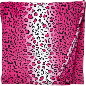 Home Must Haves Safari Animal Print All Season Extra Soft Warm Cozy Sofa Couch Throw Premium Bed Blanket (King, Pink Leopard)