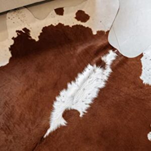 Genuine Hereford Red Brown and White Cowhide Rug Large 6 x 7-8 ft. 180 x 240 cm