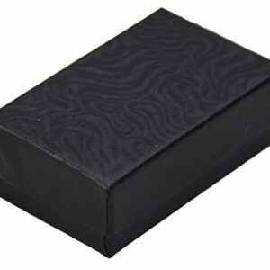 JPB Black Swirl Cotton Filled Jewelry Box #21 (Case of 100) 2.5 inches x 1.5 inches