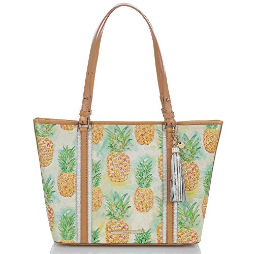 Brahmin Asher Leather Tote Multi Pompano