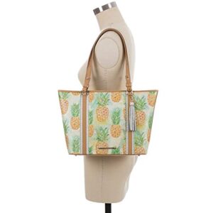 Brahmin Asher Leather Tote Multi Pompano