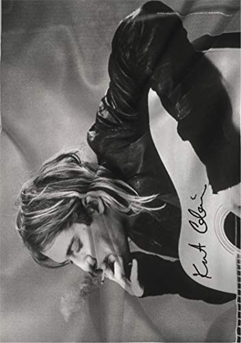 signs-unique Kurt Cobain & Guitar Large Fabric Poster / Flag 1100mm x 750mm (hr)