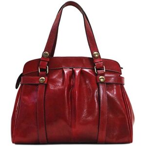 floto milano shoulder bag in tuscan red full grain calfskin leather