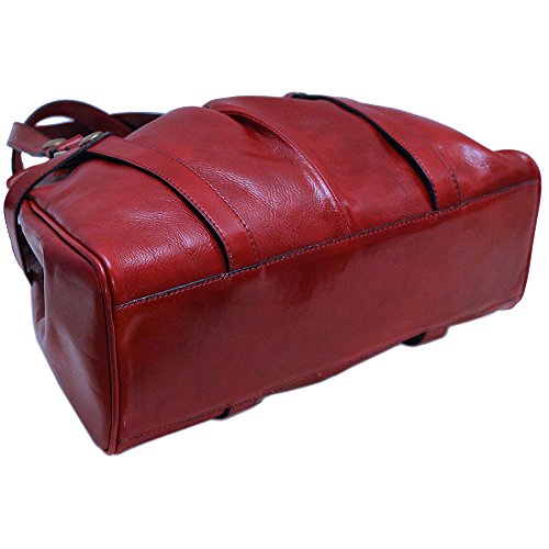 Floto Milano Shoulder Bag in Tuscan Red Full Grain Calfskin Leather