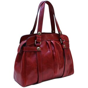 Floto Milano Shoulder Bag in Tuscan Red Full Grain Calfskin Leather