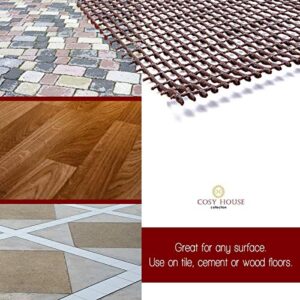 Non Slip Area Rug Pad - Fully Washable, Thick Runner Rug Gripper for Firm Hold on Oriental, Traditional or Contemporary Rugs & Runners for Any Hard Surface Floors - Wood, Tile or Cement (2' x 7')