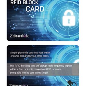 Credit Card Protector - 1 RFID Blocking Card Does All to Block RFID/NFC Signals form Credit Cards and Passports; Fit in Wallet and Purse