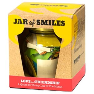 smiles by julie love & friendship quotes in a jar | our cute jars are unique & creative gifts for your best friend, sister, mom & more | little jar of happy & positive quotes | 31 colorful quotes