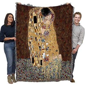 Pure Country Weavers The Kiss Blanket by Gustav Klimt - Fine Art Gift Tapestry Throw Woven from Cotton - Made in The USA (72x54)