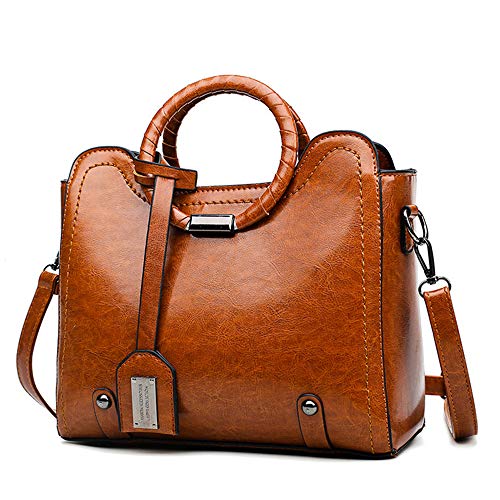 Segater® Fashion Women Purses and Handbags Ladies Designer Satchel Oil Wax Leather Handbag Tote Bag Shoulder Bags For Work Shopper Travel